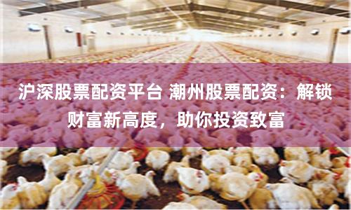 沪深股票配资平台 潮州股票配资：解锁财富新高度，助你投资致富